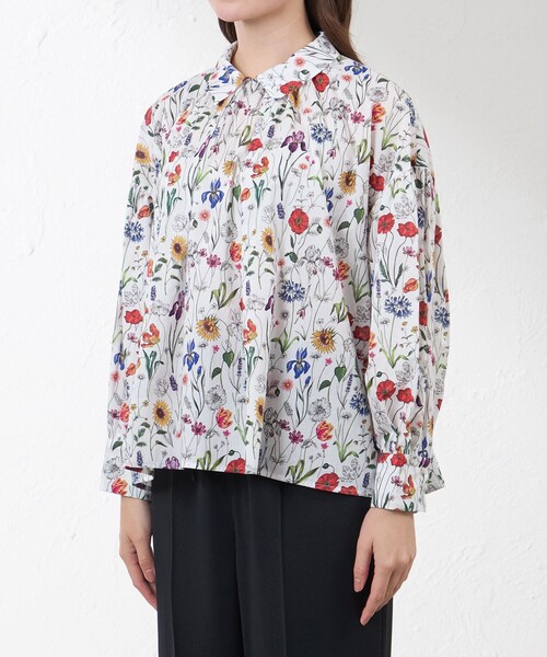 amaca(アマカ)の「【LIBERTY】MEADOW MUSE ギャザーブラウス(シャツ/ブラウス・レディース・オフホワイト・38)」の5枚目の写真