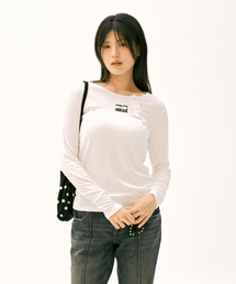 And Again（アンドアゲイン）の「ボタンポイントロングスリーブ（ホワイト（Tシャツ/カットソー）」