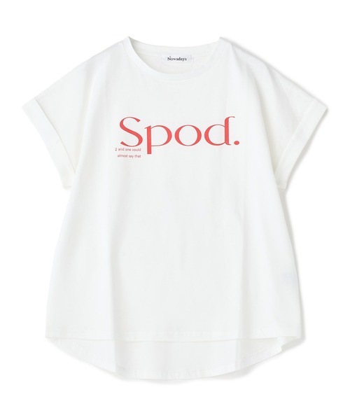 Nowadays(ナウアデイズ)の「ドライタッチコットンロゴTシャツ(Tシャツ/カットソー・レディース・ホワイト・FREE)」の1枚目の写真