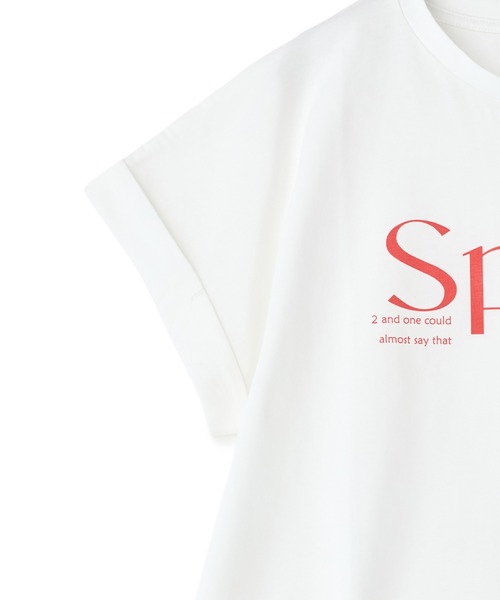 Nowadays(ナウアデイズ)の「ドライタッチコットンロゴTシャツ(Tシャツ/カットソー・レディース・ホワイト・FREE)」の4枚目の写真