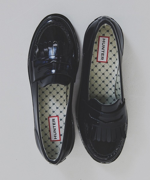 Ameri vintage × HUNTERローファー ブラック HUNTER × Ameri GLOSS TASSEL PENNY LOAFER（ローファー）｜HUNTER
