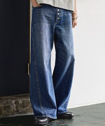 Bleme | 13oz ヴィンテージライク ボタンフライ カーブフレアデニム(デニムパンツ)