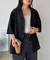 CIAOPANIC TYPY | 【UNISEX】シアーオープンカラーシャツ(シャツ/ブラウス)