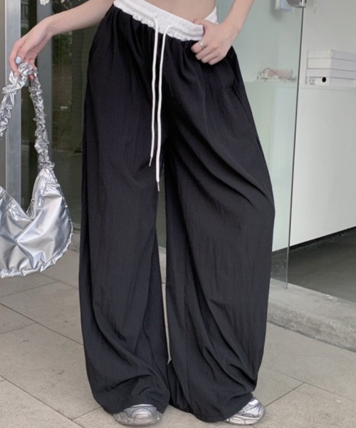 Teem Store(チームストア)の「ウエスト切り替えナイロンイージーパンツ(その他パンツ・レディース・ブラック/ネイビー・S/M)」の20枚目の写真