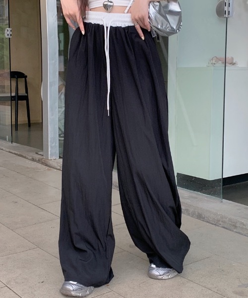 Teem Store(チームストア)の「ウエスト切り替えナイロンイージーパンツ(その他パンツ・レディース・ブラック/ネイビー・S/M)」の22枚目の写真