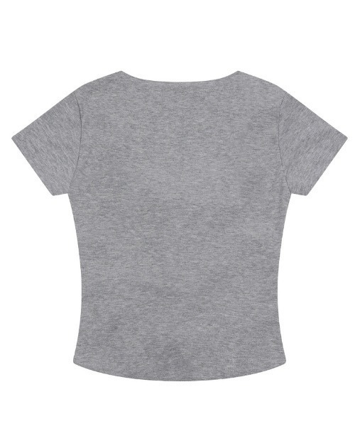 MUCENT(ムセント)の「◇MUCENT◇ブランド直輸入正規品/マーリングアイレット レースアップ コルセット ハーフ T MARING EYELET LACE-UP CORSET HALF T(Tシャツ/カットソー・レディース・グレー/ホワイト・FREE)」の8枚目の写真