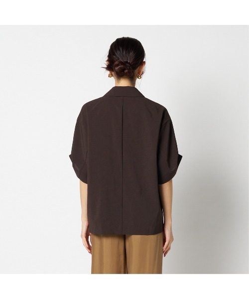 HELIOPOLE（エリオポール）の「DRY TOUCH HALF SLEEVE JACKET（その他アウター・レディース・ホワイト/ダークブラウン・38/36）」の4枚目の写真