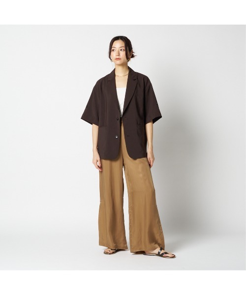 HELIOPOLE（エリオポール）の「DRY TOUCH HALF SLEEVE JACKET（その他アウター・レディース・ホワイト/ダークブラウン・38/36）」の19枚目の写真