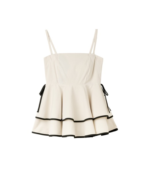Her lip to(ハーリップトゥー)の「Lumiere Frilled Peplum Top(その他トップス・レディース・ホワイト系/スカイブルー・S/M)」の10枚目の写真