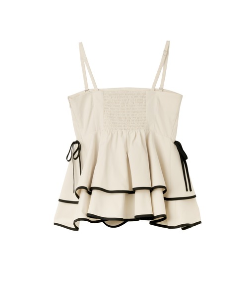 Her lip to(ハーリップトゥー)の「Lumiere Frilled Peplum Top(その他トップス・レディース・ホワイト系/スカイブルー・S/M)」の4枚目の写真