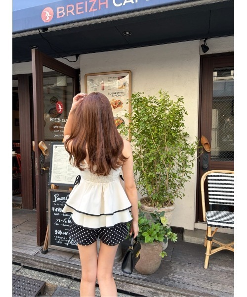 Her lip to(ハーリップトゥー)の「Lumiere Frilled Peplum Top(その他トップス・レディース・ホワイト系/スカイブルー・S/M)」の11枚目の写真