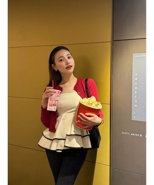Her lip to(ハーリップトゥー)の「Lumiere Frilled Peplum Top(その他トップス・レディース・ホワイト系/スカイブルー・S/M)」の15枚目の写真