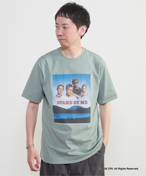 MEN'S MELROSE(メンズメルローズ)の「STAND BY ME カラープリントTシャツ(Tシャツ/カットソー・メンズ・ホワイト/グリーン・3/4)」の2枚目の写真
