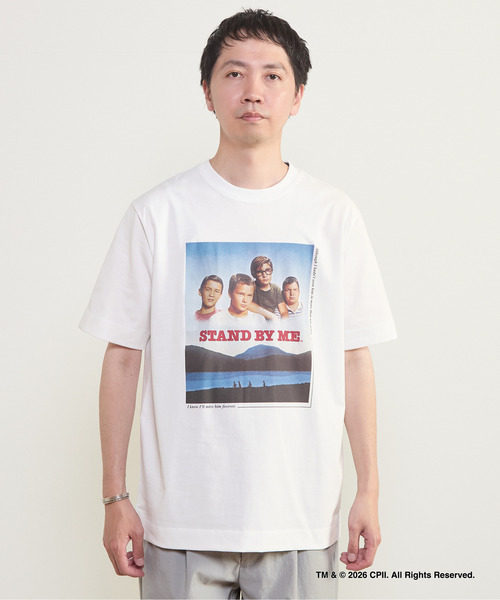 MEN'S MELROSE(メンズメルローズ)の「STAND BY ME カラープリントTシャツ(Tシャツ/カットソー・メンズ・ホワイト/グリーン・3/4)」の3枚目の写真