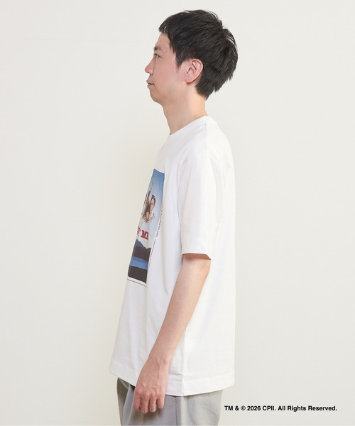 MEN'S MELROSE(メンズメルローズ)の「STAND BY ME カラープリントTシャツ(Tシャツ/カットソー・メンズ・ホワイト/グリーン・3/4)」の4枚目の写真