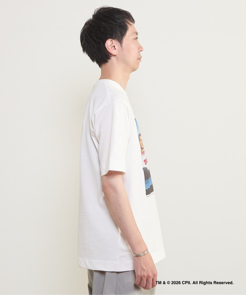 MEN'S MELROSE(メンズメルローズ)の「STAND BY ME カラープリントTシャツ(Tシャツ/カットソー・メンズ・ホワイト/グリーン・3/4)」の6枚目の写真