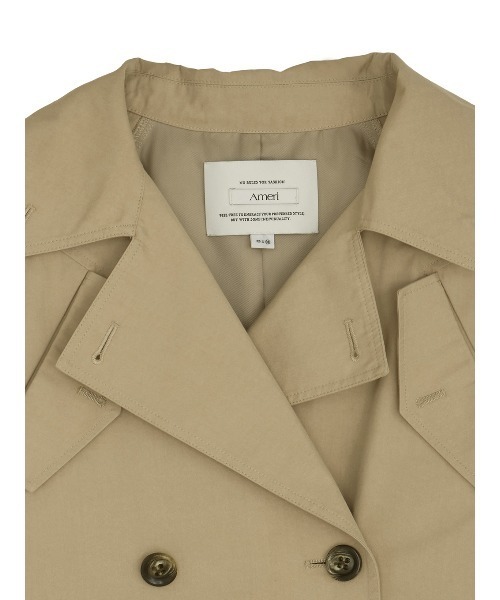 Ameri(アメリ)の「DRAWSTRING YOKE TRENCH SHORT COAT(トレンチコート・レディース・ベージュ・SMALL/MEDIUM)」の7枚目の写真