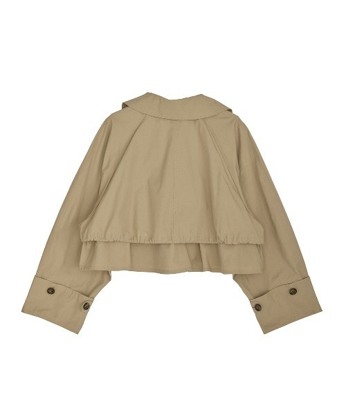 Ameri(アメリ)の「DRAWSTRING YOKE TRENCH SHORT COAT(トレンチコート・レディース・ベージュ・SMALL/MEDIUM)」の11枚目の写真