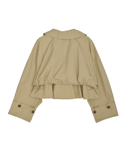 Ameri(アメリ)の「DRAWSTRING YOKE TRENCH SHORT COAT(トレンチコート・レディース・ベージュ・SMALL/MEDIUM)」の15枚目の写真