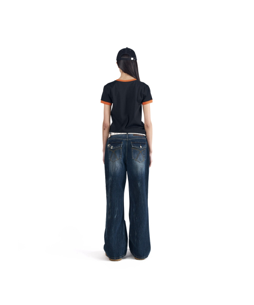 AAKAM(アーカム)の「Double Pocket Taped Denim Pants (Blue)(デニムパンツ・レディース・その他・1/2)」の7枚目の写真