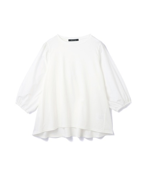 ketty(ケティ)の「【機能するミニマル服】切替プルオーバー(Tシャツ/カットソー・レディース・オフホワイト/ライトグレー・M)」の3枚目の写真