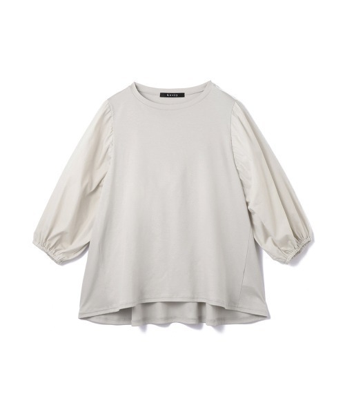 ketty(ケティ)の「【機能するミニマル服】切替プルオーバー(Tシャツ/カットソー・レディース・オフホワイト/ライトグレー・M)」の5枚目の写真