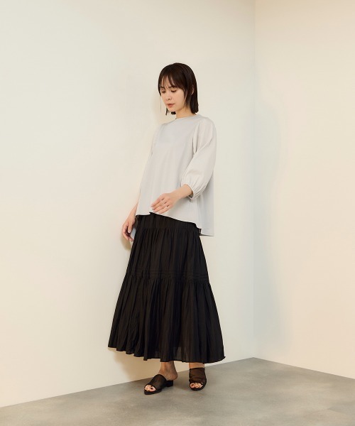 ketty(ケティ)の「【機能するミニマル服】切替プルオーバー(Tシャツ/カットソー・レディース・オフホワイト/ライトグレー・M)」の12枚目の写真