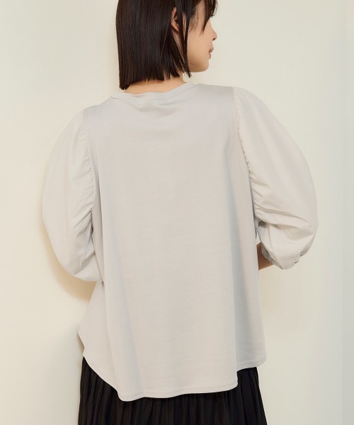 ketty(ケティ)の「【機能するミニマル服】切替プルオーバー(Tシャツ/カットソー・レディース・オフホワイト/ライトグレー・M)」の15枚目の写真