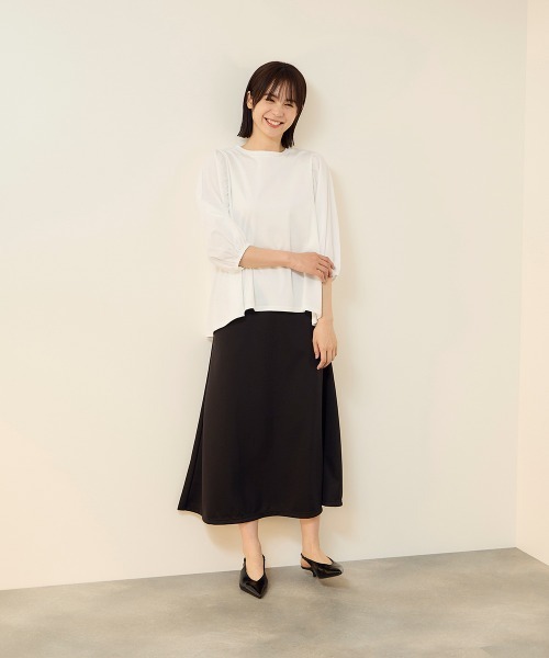 ketty(ケティ)の「【機能するミニマル服】切替プルオーバー(Tシャツ/カットソー・レディース・オフホワイト/ライトグレー・M)」の17枚目の写真