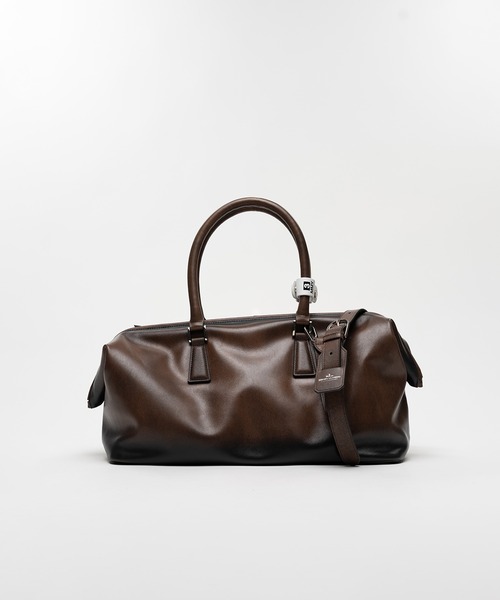 Maison MIHARA YASUHIRO（メゾンミハラヤスヒロ）の「"VINTAGE" Boston Bag Large（ショルダーバッグ・レディース・ブラウン/ブラック・FREE）」の2枚目の写真