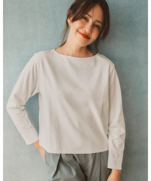 DoCLASSE( ドゥクラッセ)の「ワイドフォルム/長袖・DoT(Tシャツ/カットソー・レディース・ホワイト/ライトグレー/ブラック/チャコール/ダークネイビー/グリーン・LL/3L/L/M)」の9枚目の写真
