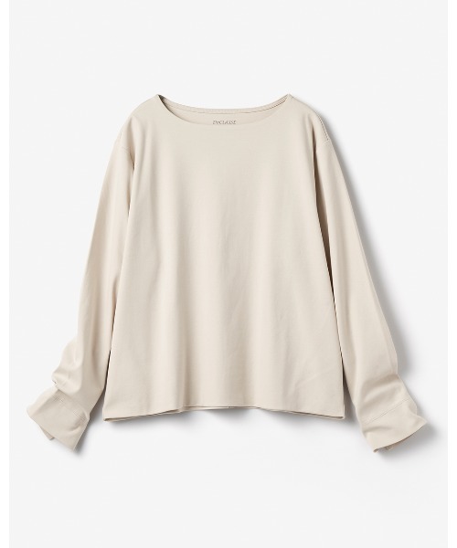DoCLASSE( ドゥクラッセ)の「ワイドフォルム/長袖・DoT(Tシャツ/カットソー・レディース・ホワイト/ライトグレー/ブラック/チャコール/ダークネイビー/グリーン・LL/3L/L/M)」の12枚目の写真