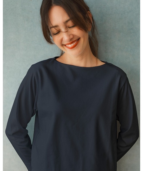 DoCLASSE( ドゥクラッセ)の「ワイドフォルム/長袖・DoT(Tシャツ/カットソー・レディース・ホワイト/ライトグレー/ブラック/チャコール/ダークネイビー/グリーン・LL/3L/L/M)」の18枚目の写真