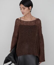 LOUNGEDRESS（ラウンジドレス）の「《好評につき再登場 洗える》【earthy_ アーシー】シアーハンドライクニット（ニット/セーター）」