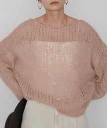 LOUNGEDRESS | 《好評につき再登場/洗える》【earthy_/アーシー】シアーハンドライクニット(ニット/セーター)