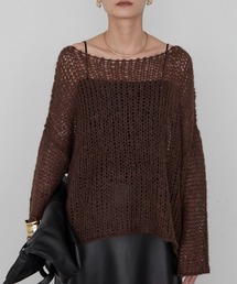 LOUNGEDRESS | 《好評につき再登場/洗える》【earthy_/アーシー】シアーハンドライクニット(ニット/セーター)