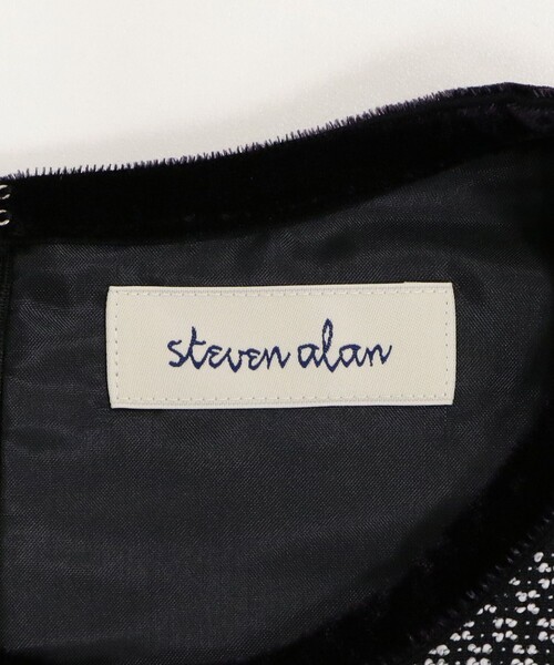 Steven Alan（スティーブンアラン）の「＜Steven Alan＞ジャガード アメリカンスリーブ ワンピース（ワンピース・レディース・ブラック/クリーム・S/M）」の5枚目の写真