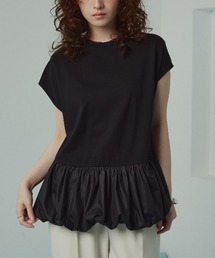 ドッキングバルーンペプラムトップス / Docked Balloon Peplum Tops