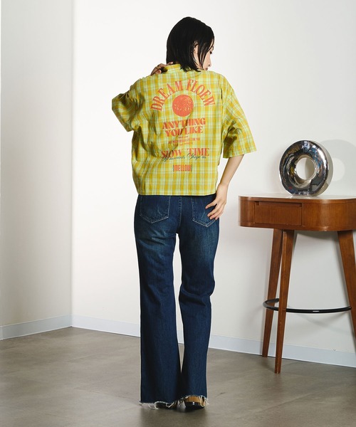 ROSE BUD(ローズバッド)の「OKIRAKU×ROSEBUD/BACKPRINT CHECK SHIRT(シャツ/ブラウス・レディース・ライトパープル/イエロー・ONE SIZE)」の19枚目の写真