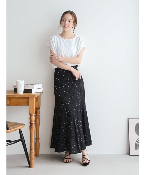 fifth（フィフス）の「ドットマーメイドスカート（スカート・レディース・ホワイト/ブラック・M）」の21枚目の写真