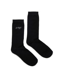 N°21（ヌメロ ヴェントゥーノ）の「N°21（ヌメロ ヴェントゥーノ）Kids & Junior ロゴ刺繍ソックス（ソックス/靴下）」