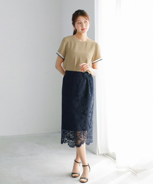 WHITE JOOLA（ホワイトジョーラ）の「【 ラクして整うカセット服 】 さらさらオックス・袖口シアーブラウス（シャツ/ブラウス・レディース・ベージュ/オフホワイト/ネイビー・M/S/L）」の10枚目の写真