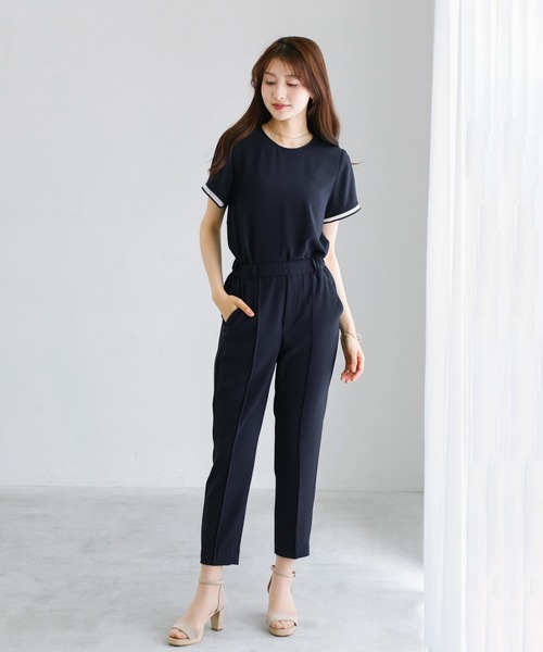 WHITE JOOLA（ホワイトジョーラ）の「【 ラクして整うカセット服 】 さらさらオックス・袖口シアーブラウス（シャツ/ブラウス・レディース・ベージュ/オフホワイト/ネイビー・M/S/L）」の12枚目の写真