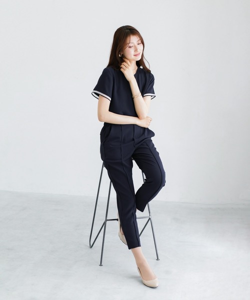 WHITE JOOLA（ホワイトジョーラ）の「【 ラクして整うカセット服 】 さらさらオックス・袖口シアーブラウス（シャツ/ブラウス・レディース・ベージュ/オフホワイト/ネイビー・M/S/L）」の13枚目の写真