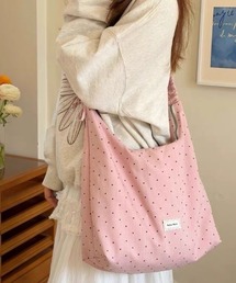 String polka dot shoulder bag