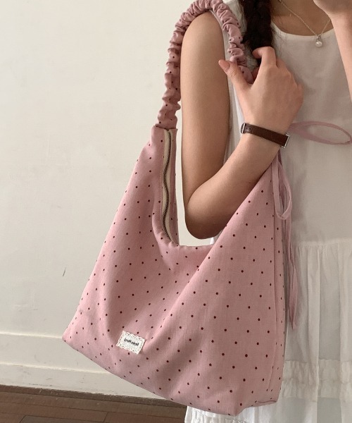 Vipoa(ヴィポア)の「String polka dot shoulder bag(ショルダーバッグ・レディース・グレー/イエロー/ライトピンク・FREE)」の10枚目の写真