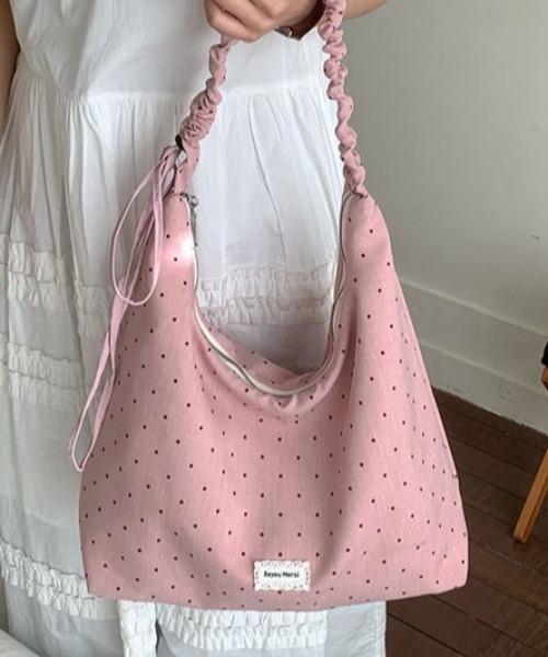 Vipoa(ヴィポア)の「String polka dot shoulder bag(ショルダーバッグ・レディース・グレー/イエロー/ライトピンク・FREE)」の9枚目の写真