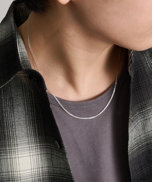 MILITARY(ミリタリー)の「【MAISON CLUB】Medium Flat Marina Chain Necklace Silver925 KUN(ネックレス・メンズ・シルバー・FREE)」の3枚目の写真