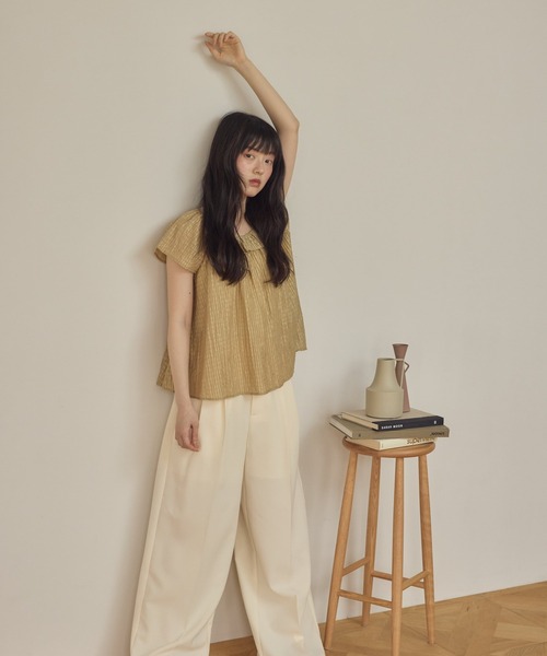 Alumu.（エルム）の「フリルチェックブラウス（シャツ/ブラウス・レディース・ベージュ・FREE）」の19枚目の写真
