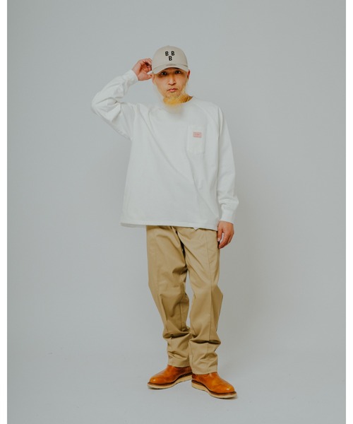 BIG MIKE(ビッグマイク)の「BIG MIKE ビッグマイク /26秋冬新作 ピグメント & ソリッド 10オンス 3ポケット ロンT サングラスポケット ラグラン ヘビーウェイトTシャツ //// 102638793(Tシャツ/カットソー・メンズ・オフホワイト/スミクロ/アッシュ/グレー系その他・MEDIUM/X-LARGE/LARGE)」の14枚目の写真